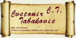 Cvetomir Tabaković vizit kartica